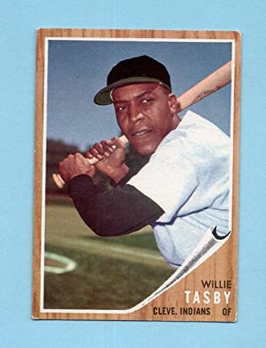 1962 TOPPS 462 Willie Tasby Clev Indijanci Nema amblema Varijacija bejzbol kartice V / E - bejzbol kartice u obliku ploča