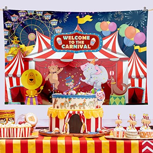 Dekoracija Cirkuske Rođendanske Zabave, Karnevalski Transparent Za Zabavu, Karnevalske Tematske Potrepštine, Pozadina Za Fotografiju