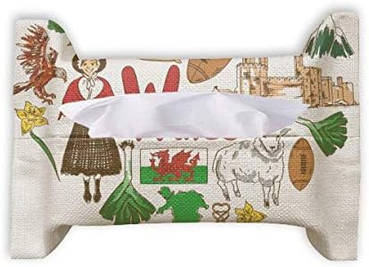 Wales Love Heart UK Landscap papirnati ručnik za nacionalnu zastavu torba za maramicu za lice salveta Bumf