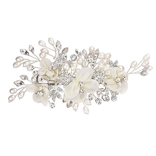 Frcolor Bridal Cvijet Sa Strane Za Kosu Pearl Bridal Hair Pin Headpiece Headwear Accessories