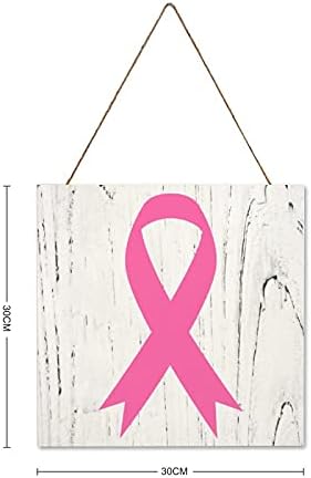Aroggeld ANDESCESS CANCER PINK RIBBONS WOOD znak liječenje vrpce Drvena ploča Početna Dekorativni viseći zidni umjetnički dekor za