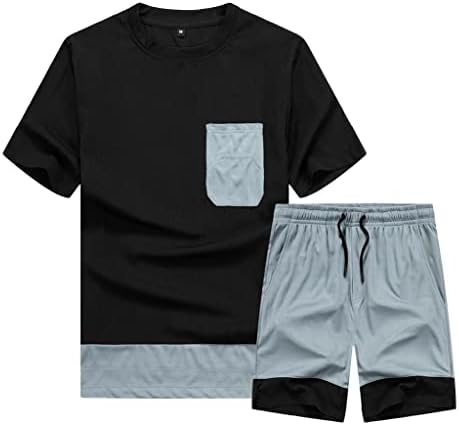 N / A Ljetni muškarci Casual trenerke kratki rukav majica Muška odjeća Set dva komada Majice kratke hlače
