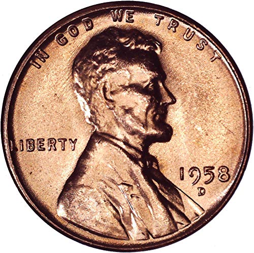 1958. D Lincoln pšenični cent 1c sjajan necrtuliran