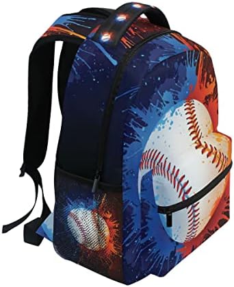 Baseball Print Kids ruksak, crveni i plavi dječji ruksaci knjigovodbene torbe za elementarne toddlerne škole Putni torbe za dječake