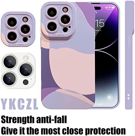YKCZL kompatibilan sa iPhoneom 14 pro maksimalnom futrolom, simpatično obojeno umjetničko srce uzorak punog fotoaparata zaštitna tanka