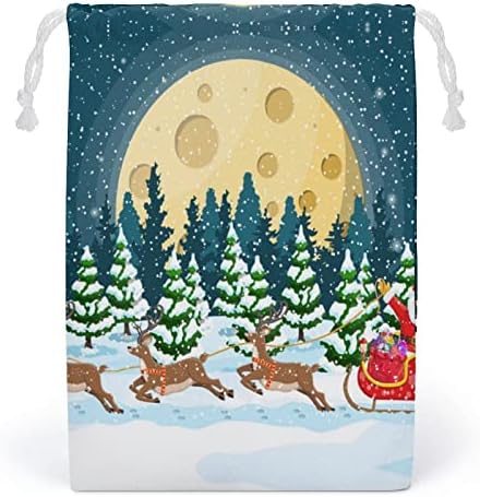 Božićni santa Cookie Moon Platno za skladištenje Torba za punjenje za višekratnu torbu za vrećicu Torba za kućnu torbu za kućnu putovanja