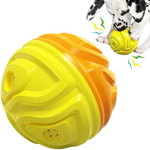 Igračke za pse za agresivne žvakače, kivane kugle interaktivne škripane igračke za male / srednje žvakače trajne gumene zabave zvukovi
