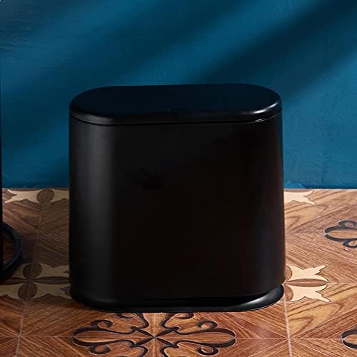 Na Oval Press tip elastični poklopac kanta za smeće WC prorez Plastic Bucket Classified Storage papir Basket Brown