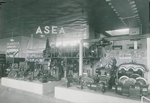 Vintage fotografija ASEA postavlja se na Svjetskoj izložbi u Briselu 1935. godine
