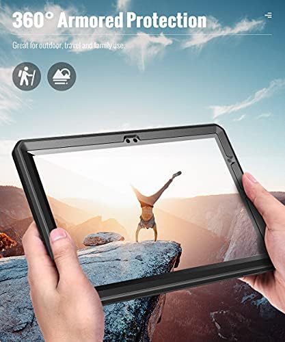 Moko Case + 2 pakovanje kaljenog stakla zaštitnika uklapa sve novo-novi Kindle Fire HD 10 & 10 Plus tablet 10.1 - pune karoserije