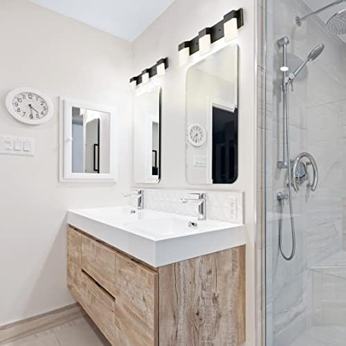 EGLO Ciara Spring 22 tradicionalna 3-Light Vanity Light matirano staklo vlažna sertifikovana zidna Sconce kupatilo sa mogućnošću zatamnjivanja