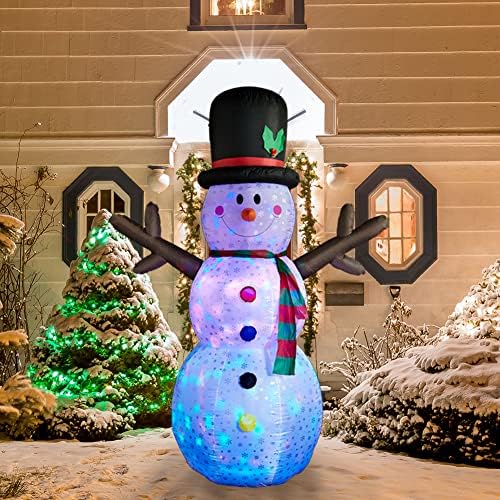 Superjare 8 FT Božić napuhavanje snjegović sa lampicama i 7 FT Božić gumenjak stablo sa LED svjetlo, ventilator, Sidro užad