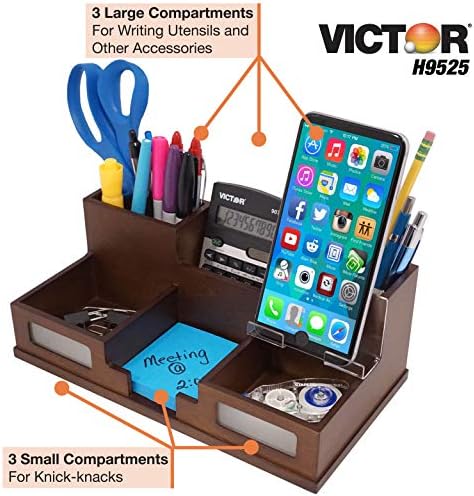 Victor All-in-One stoni organizator sa držačem pametnog telefona savršen za ured i Dom H9525 nije potrebna Montaža