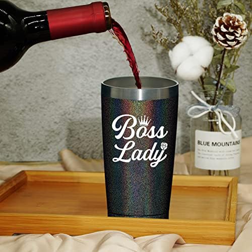Fufendio Boss Lady pokloni za žene-jedinstveni rođendanski Božićni pokloni za šeficu, šeficu-šeficu damu vakuumski izolirani Tumbler