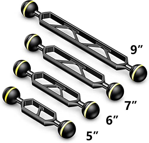 Seafrogs 7 dvostruka kuglična ruka aluminija aluminijska legura ruka 1 Proširenje lopte za povezivanje strobog / video svjetla / ronilačke