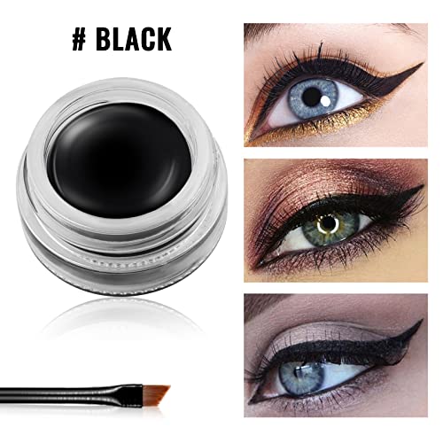 Erinde Black Gel olovka za oči, vodootporni dugotrajni kremasti Gel za oči, pigmenti visokog intenziteta razmazuju šminku obrva Eye