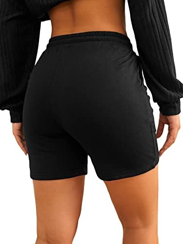 Oyoungle Ženska slova grafičke strukske kratke hlače za struku Athletic Gym Shorts
