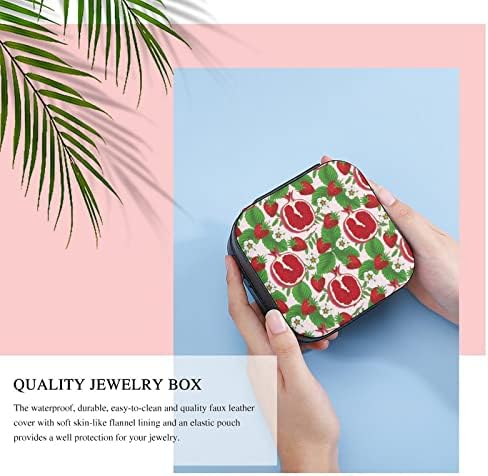 Strawberries Guava Cvijeće Ženska premium Travel Mali nakit Box Ogrlica Organizator za pohranu Organizator Mini prikazivač