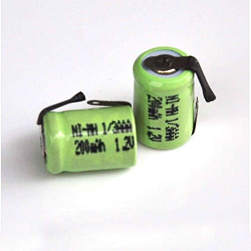 FCQLR kompatibilan je za 3pcs 1.2V 1 / 3AAA NI-MH punjiva baterija 200mAh 1/3 AAA Nimh ćelija sa karticama za zavarivanje za solarnu