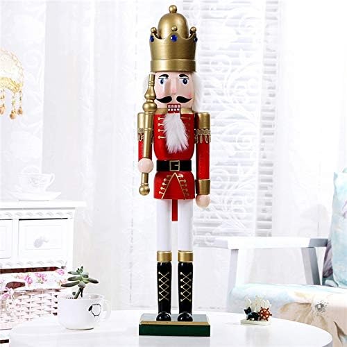 ZAMTAC Božićni ukrasi dekoracija Doma Nutcracker vojnik Vintage drveni sto orah igračka Handcraft lutkarske figurice 60cm -