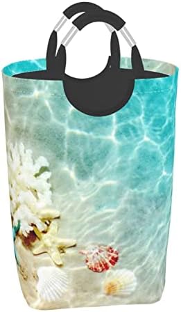 Beach Starfish korpa za veš sklopiva korpa za veš Samostojeća vodootporna korpa za prljavu odeću sa ručkom sklopiva kanta za pranje