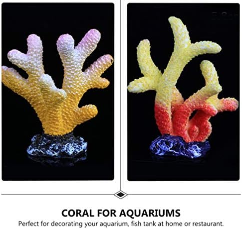 PRETYZOOM umjetne akvarijske biljke 5kom postrojenja za umjetne ribe akvarijum simulacija realne smole minijaturni koralni Model Photo
