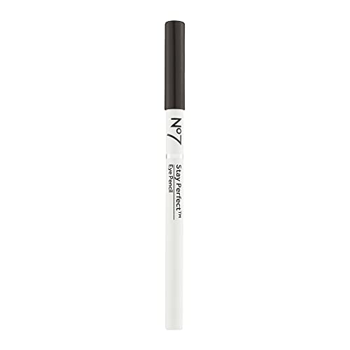 No7 Stay Perfect Amazing eye Pencil - Black-Precision Tip Pencil Eyeliner za svilenkastu, glatku teksturu bez napora-do 12 sati dugotrajnog,