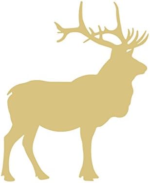 Elk izrez nedovršeno Drvo Kućni dekor lov na farmu vješalica za vrata MDF oblik platna stil 1