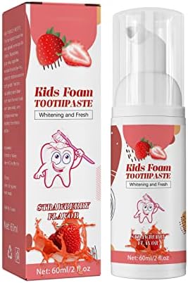 60ml Dječija pjenasta pasta za zube, prirodna Formula bez fluorida sa aromom jagode, pasta za male zube za četkicu u obliku slova