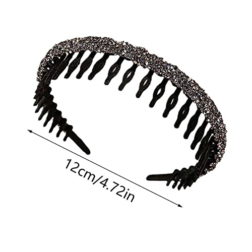 SHAPERME modni Rhinestone Flocking okvir obruč za kosu za žene dame u boji nazubljena traka za glavu Accessor Hair Hair Band R6I3