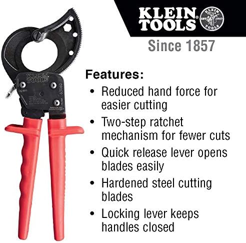 Klein Tools 63060 rezači kablova, rezači za teške uslove rada do 750 MCM, odlični za pripremu kablova