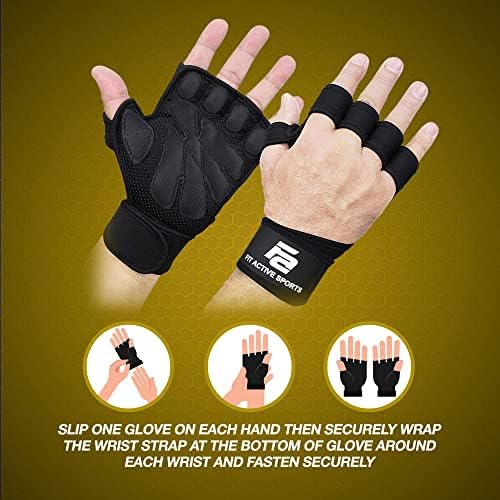 Fit aktivni sportovi Nova ventilirana rukavica za podizanje težine s ugrađenim zamotačima za ručne zglobove za muškarce i žene - odlično