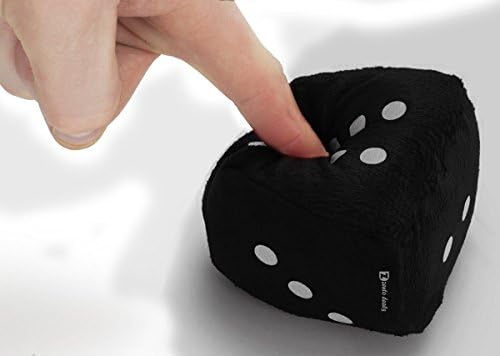 Zento ponude par od 3 inčnog kvadratnog crnog visećih nejasne kockice sa bijelim točkicama