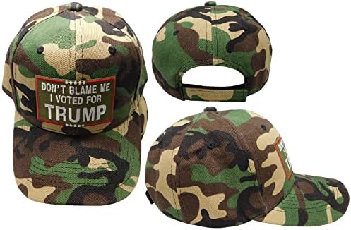 Pasati me ne krivi Glasao sam za Trump Patriotske zvijezde Woodland Camouflage Camo podesivi vezeni pamuk poliester Blend šešir kapa