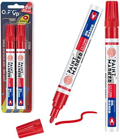 OFC-P Marker za trajnu boju na bazi ulja,srednji vrh-brzo sušenje i vodootporna olovka za markere za Metal, farbanje stijena, Drvo,