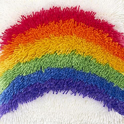 Rainbow Latch hook Rug kompleti za odrasle i djecu početnike kompleti pređe za kukičanje iglom za vezenje Kit za kuke i Zasune jastuk