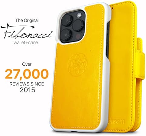 Dreem Fibonacci 2-u-1 torbica za novčanik za Apple iPhone 14 Pro-Luxury veganska koža, magnetna odvojiva futrola za telefon otporna