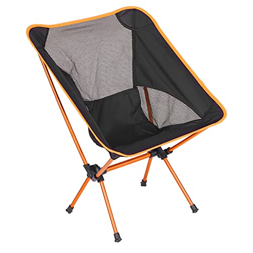 Ultralaka sklopiva stolica za kampovanje, Vanjska stolica za pecanje od aluminijumske legure sa udobnom podrškom za leđa i stabilnim