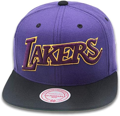 Mitchell & amp; Ness Los Angeles Lakers Snapback šešir za muškarce-ljubičasta / crna / žuta-kapa za muškarce
