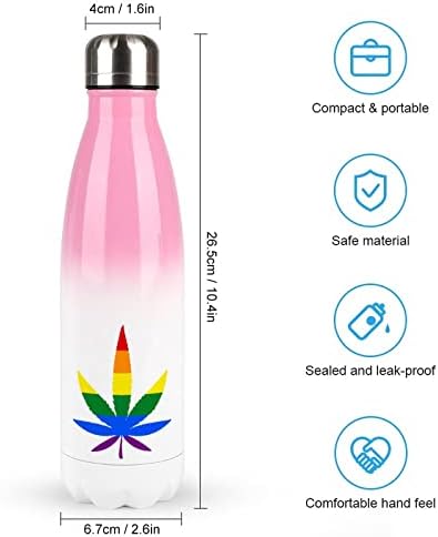 LGBT Weed Gay Pride Insilelirana boca za vodu od nehrđajućeg čelika Tumbler koks krilica za piće sa propusnim poklopcem za vruće i
