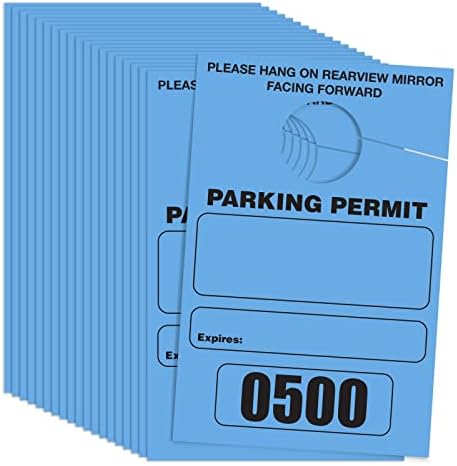 Dozvole za parkiranje viseće oznake, 500 pakovanja, privremene parking propusnice, rasuti paket, prilagođene propusnice sa brojevima