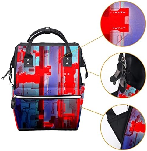 Guerotkr putni ruksak, torba za pelene, ruksačke kese od pelena, 3D tehnologija Fluorescentna moderna