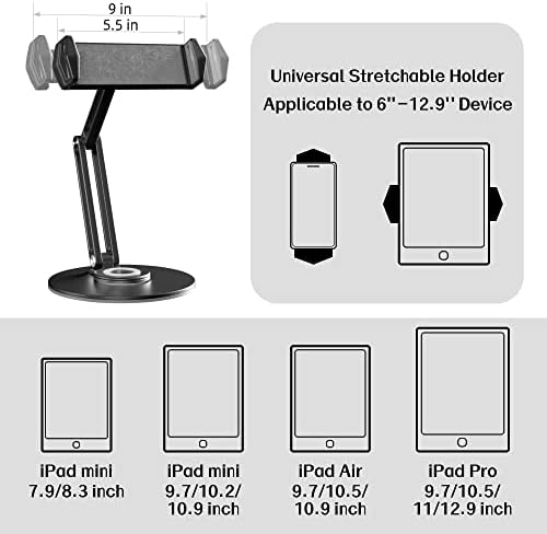 Pzoz maloprodajni Kiosk iPad stalak, 360°rotirajući POS stalak za Tablet, odgovara 6-12, 9 iPad Mini Pro-Business Supplies okretni