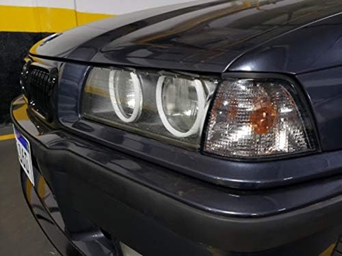 csslyzl 3000K Jantarno žute LED anđeoske oči 131 mm Halo prstenasto svjetlo kompatibilno sa BMW E36 E38 E39 E46 M3 sa Xenon HID farovima