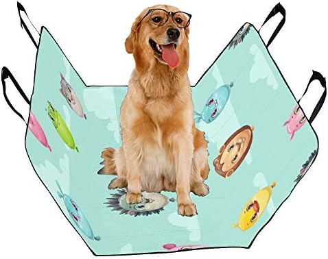 Enevotx Navlaka za pseće sjedište prilagođena životinjskim balonom ručno nacrtane romantične presvlake za autosjedalice za pse