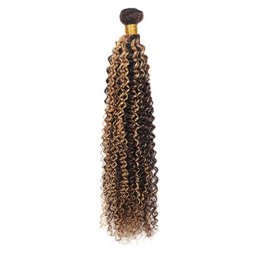 24 26 28 inčni Freiuoke Ombre Highlight snopovi Kinky Curly Human Hair snopovi 8a Grade brazilska Djevica Remy Hair Weave Kinky Curly