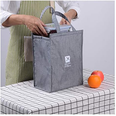 Ouo torba za ručak 2 paketa Tote za ručak za žene muškarce Student elegantne prostrane termoizolacione kutije za ručak Meal Prep torba