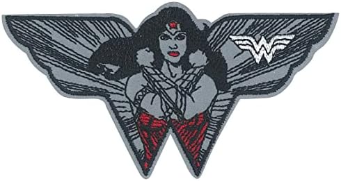 C & D vioničarski DC Comics Wonder Woman Žena Grayscale Reflection flaster, siva, crvena, crna