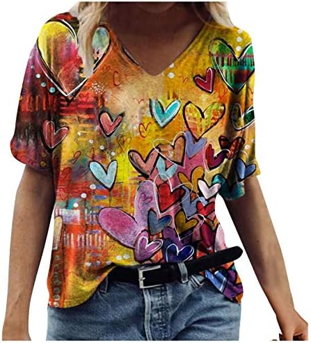 Ženska posada vrata majica Modna bluza s kratkim rukavima na vrhu Ležerne ljetne grafičke grafičke tiskane Tee Dame