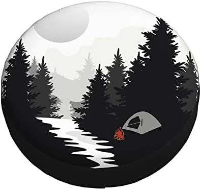 Rezervni poklopac guma Mountain šume Moon Vremenska zaštitna zaštita od univerzalnog kotača za RV putni prikolica Camper 15in